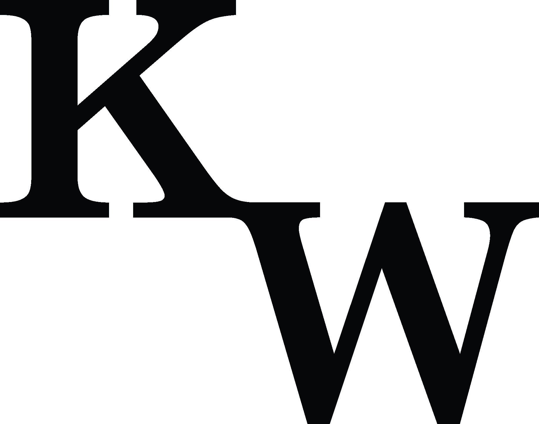 A Letter k and w logo